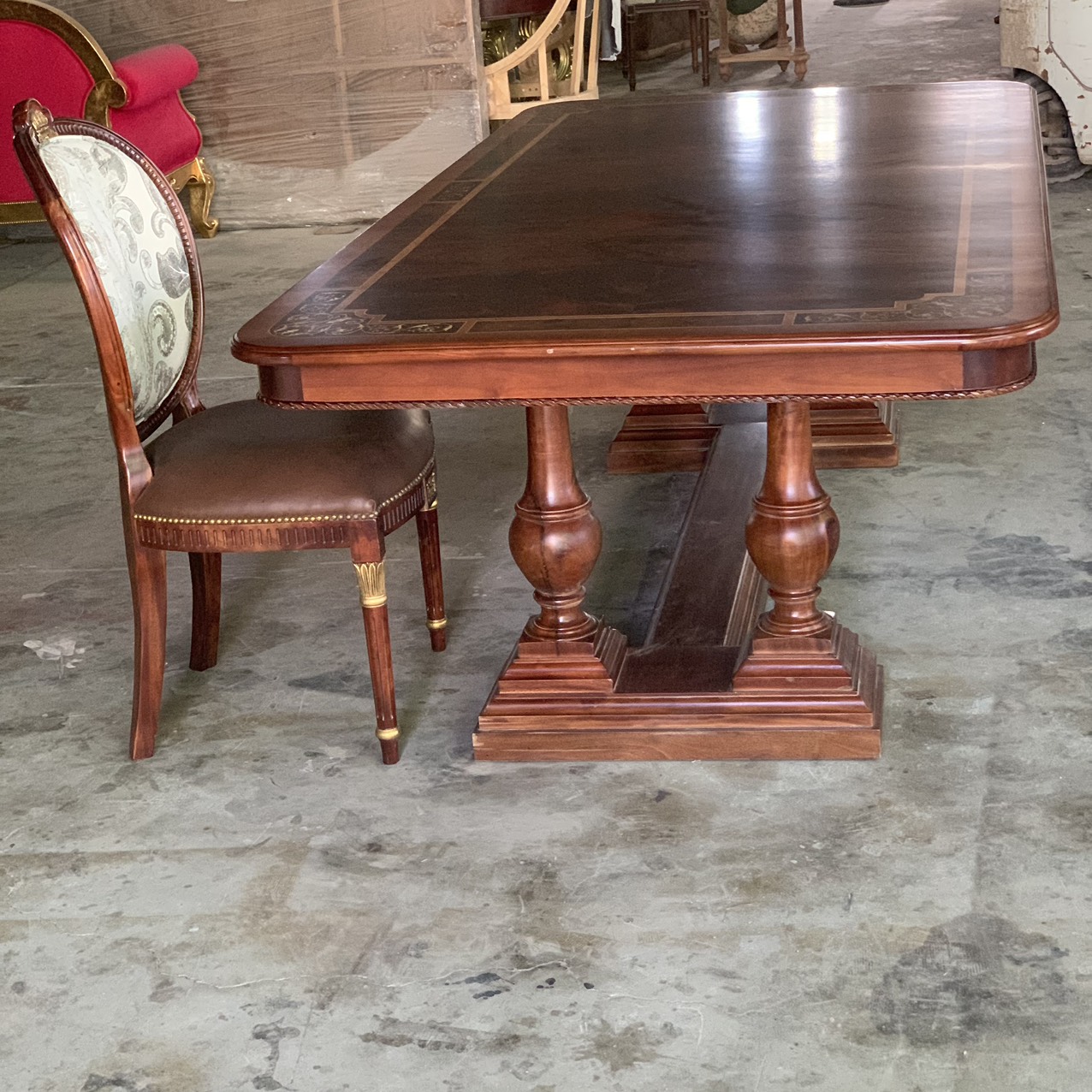 BỘ BÀN ĂN TÂN CỔ ĐIỂN LOUIS KING CHAIR 16